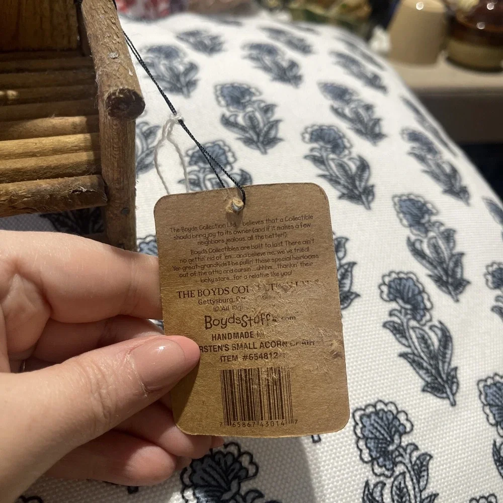 Boyds Collection 10x6 Kristen's Large Acorn DOLL ADIRONDACK Log Cabin Chair